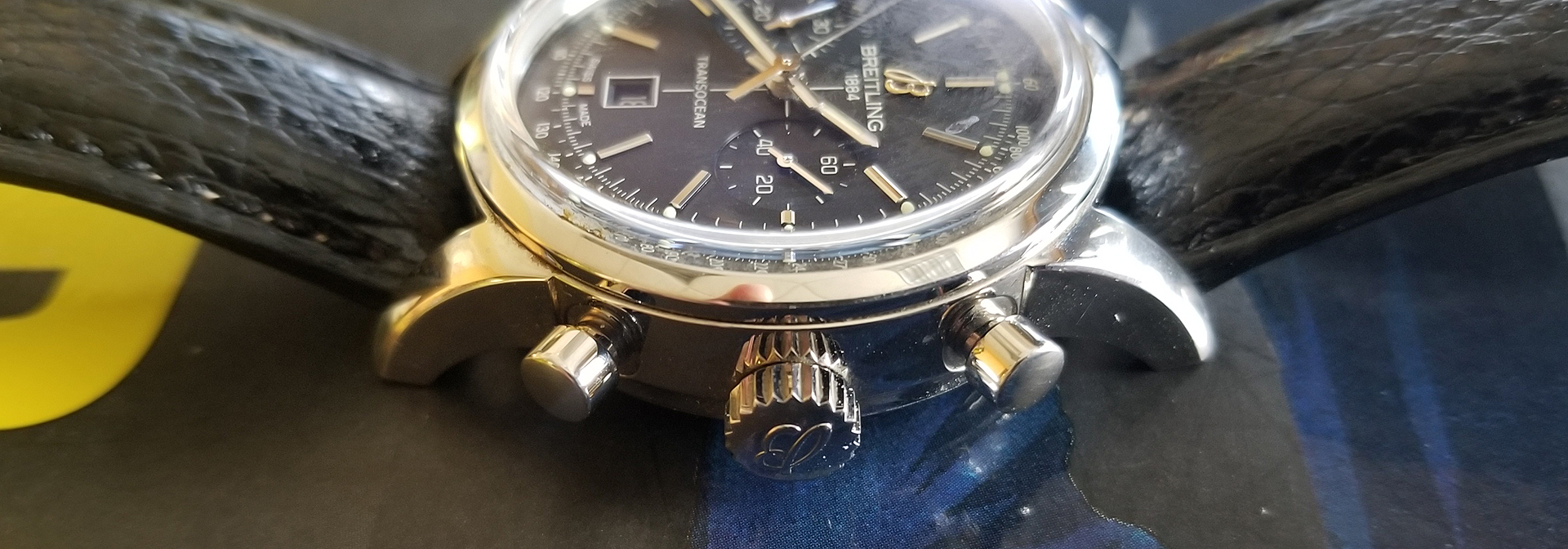 Authentic Used Breitling Transocean Chronograph 38 A41310 Watch